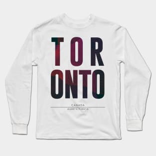 Toronto city typography Long Sleeve T-Shirt